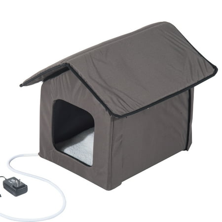 outdoor heated house pawhut outdoor heated cat house brown walmart outdoor heated house pawhut outdoor heated cat house brown walmart