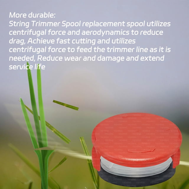 YWIYIUD 1 Pce Bobines de Tondeuse de Désherbage Portables et Durables Couvercle Pièces de Rechange 2.95x1.3inch Capuchons de Tondeuse Rouges pour HT21 401 003 02,HT21 401 003 03 Remplacement