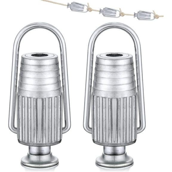 Lsupdaol 2 Pcs Clothesline Rope Tightener Metal Clothesline Pulley Heavy Duty Aluminum Clothes Line Tensioners for Pulleys and Fixed Clothes Household Supplies