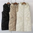 thumbnail image 4 of ZMHEGW Women Coats Long Winter Vest With Hood Sleeveless Warm Down With Pockets Quilted Vest Down Quilted Outdoor Fall Jackets, 4 of 4