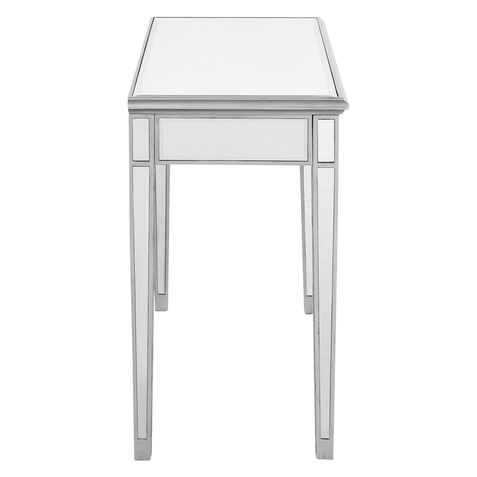 Elegant Lighting Mirrored Vanity Table Silver