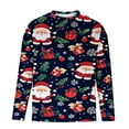 thumbnail image 5 of Stamzod Mens Tshirts Fashion Christmas Printed Crewneck Long Sleeve Shirts Casual Oversized Tshirts for Men Christmas Gifts Multicolor-8 L, 5 of 6