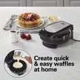 thumbnail image 3 of Hamilton Beach Belgian Waffle Maker with Nonstick Plates, Waffle Iron, Black & Stainless, 3 of 9