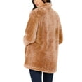 thumbnail image 3 of KOGMO Women's Soft Faux Fur Zip Up Jacket with Pockets Relaxed Fit, 3 of 4
