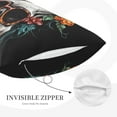 thumbnail image 3 of Lsque Flower Horn Skull A Pattern Pillow Case – Soft & Cozy Throw Pillow Cover, Hypoallergenic Cushion Case for Sleeping Women with Envelope Closure-16"x24", 3 of 6