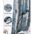 thumbnail image 3 of Teal Oil Painting Forest Blackout Curtains for Bedroom Living Room Darkening Curtains 63 Inches Long Vintage Birds Farmhouse Window Curtain 2 Panels Set Window Treatment Grommet Drapes 52"x63", 3 of 9