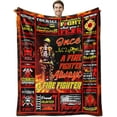 thumbnail image 2 of Firefighter Gifts for Men, Fire Department Gifts, Fireman Gifts for Men, Fire Fighter Gifts for Adults, Firefighter Birthday Party Decorations, Firefighter Throw Blanket 60x50 Inch, 2 of 6