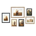 thumbnail image 1 of Kate and Laurel Gallery Transitional Frame Set, Set of 6, Rustic Brown and Black, Sophisticated Wooden Picture Frames With Multiple Sizes Included, 1 of 7