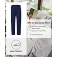 thumbnail image 2 of MoFiz Men's Solid Bamboo Pajama Pants with Pockets Loungewear for Men, 2 of 6