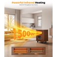 thumbnail image 4 of Calefactor infrarrojo portátil OYLUS de 1500 W con gabinete de madera, 4 of 9