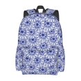 thumbnail image 2 of Disketp Blue And White Flowers Mochila Escolar de Gran Capacidad y Peso Ligero, Mochila de Viaje Ideal para Escuela, Trabajo y Uso Diario, Cómoda y con Estilo, 2 of 8