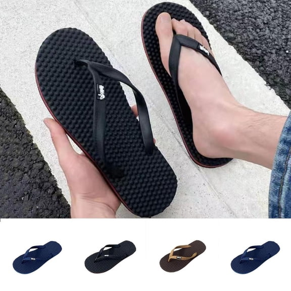 Bxsruta Couples' Massage Sole Flip Flops for Beach and Summer, Lightweight EVA Non-Slip Casual Thong Sandals