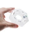 thumbnail image 6 of Unique Bargains 1 Pc 7 Grids Polygonal Pill Case Lightweight for Travel Clear White, 6 of 6