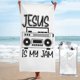 thumbnail image 1 of Toalla de playa raglán con fe cristiana, Jesús es mi mermelada, toallas de baño de microfibra, manta de playa suave para desfiles, natación, yoga, mujeres y hombres, 1 of 4