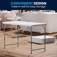 thumbnail image 3 of Kingfisher Lane Height Adjustable Plastic Folding Table in White, 3 of 9