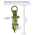 thumbnail image 5 of Charming Pet Ropes-A-Go-Go Gator Interactive Plush Dog Tug Toy, Green, One-Size, 5 of 9