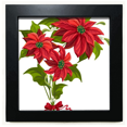 thumbnail image 1 of mas Flower Poinsettia Bouquet Red Black Square Frame Picture Wall Tabletop, 1 of 3