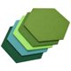 thumbnail image 4 of 10 Piezas / Juego Tablero Pegatina de Pared de Fieltro Hexagonal Tablero de Mensaje Casa 3D Multifuncional de Habitación para Niños Serie Verde, 4 of 5