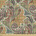 thumbnail image 2 of Ambesonne Floral Fabric by the Yard Upholstery, Paisley Leaf Pattern, 1 Yard, Multicolor, 2 of 5