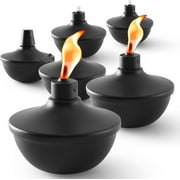 6 Pack Metal Table Top Torches, 22oz Citronella Torches for Outside, Refillable Flame Light Torch, Decorative Tabletop Lantern for Yard, Patio, Deck, Garden, Party, Landscape