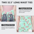 thumbnail image 6 of Pioneer Flower Floral Print Pattern Apron for Women and Men, Cotton Linen Waterproof with Pockets, Adjustable, 33x27 Inch for Kitchen, Gardening, BBQ, Salon, 6 of 6