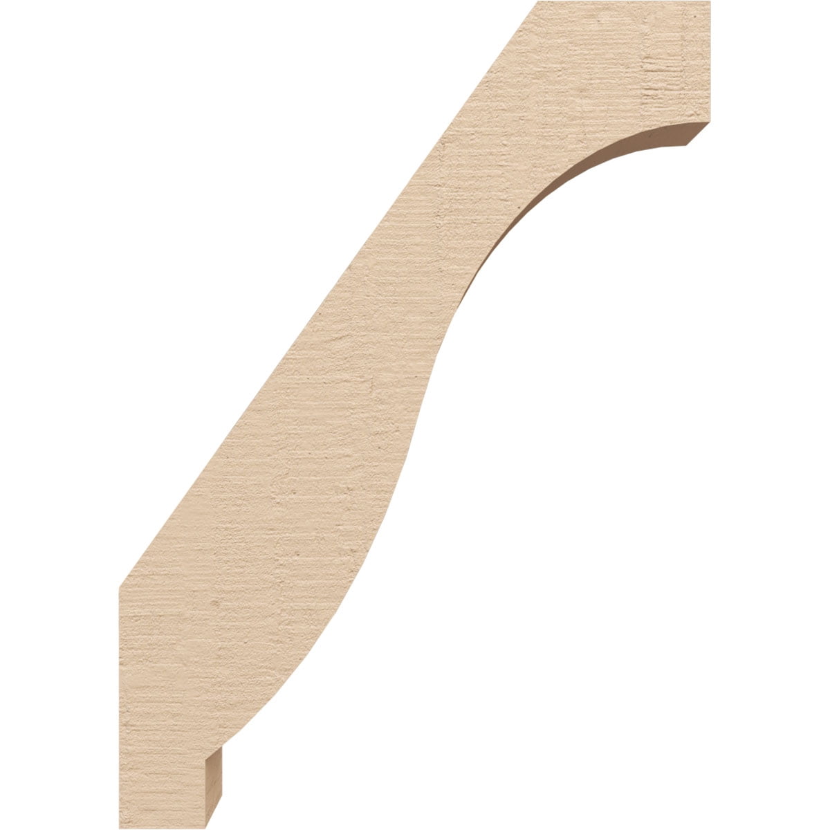 Ekena Millwork 3"W x 10"D x 14"H Baker Rough Cedar Woodgrain TimberThane Knee Brace, Primed