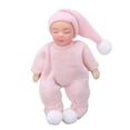 thumbnail image 2 of Figura Recién Nacida En Miniatura De Casa De Muñecas, Suéter Rosa Durmiendo De Porcelana Para Bebé De Casa De Muñecas Escala 1:12 Para Escritorio, 2 of 7