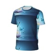 thumbnail image 6 of Wukai Butterflies And Waterlily In Water Print Men's Short-Sleeved Mesh T-Shirt,Quick-Dry Short Sleeve Workout T-Shirt-3X-Large, 6 of 8