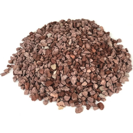 Rainforest Outdoor Decorative Natural Stone, Stone Gravel, Red, 20lbs