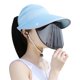 thumbnail image 1 of Sombrero para el sol plegable de ala ancha con cremallera, gorra para el cuello con bloqueo UV, sombrero para el sol de playa para verano al aire libre, 1 of 5