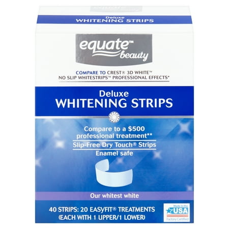 Equate Beauty Deluxe Teeth Whitening Strips, 20-Day