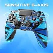 Wireless Controller Compatible with P4/P4 Slim/P4 Pro/Windows PC, Blue
