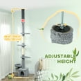 thumbnail image 4 of PawHut Floor to Ceiling Cat Tree, Adjustable Height 87-100", 4 of 10