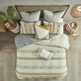 thumbnail image 2 of INK+IVY Cody 3 Piece Full/Queen Cotton Duvet Cover Set Gray/Yellow, 2 of 6