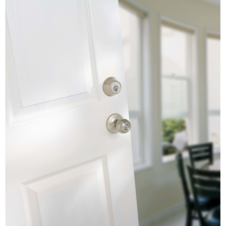 Kwikset Polo Satin Nickel Entry Knobs ANSI/BHMA Grade 3 1-3/4 in. Kwikset Polo Satin Nickel Entry Knobs ANSI/BHMA Grade 3 1-3/4 in.
