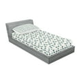 thumbnail image 2 of Ambesonne Fish Fitted Sheet & Pillow Sham Set, Dost and Stripes Illustration, Twinxl, Multicolor, 2 of 2