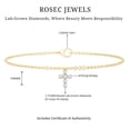 thumbnail image 5 of Rosec Jewels Lab Created Diamond Cross Charm Bracelet (EF-VS Quality) - Ready to Gift for Christmas, 14K Yellow Gold, 7.0 inches, 5 of 7