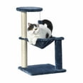 thumbnail image 3 of Vibrant Life 3-Level Cat Tower with Hammock, Blue, 26.7", 3 of 9