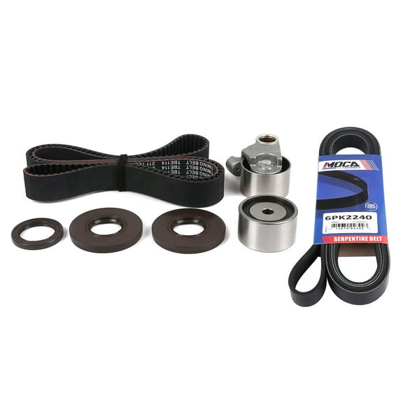 MOCA AUTOPARTS Timing Belt Kit with 6PK2240 Serpentine Belt Fit for 1998-2007 Lexus LX470 & Toyota Landcruiser 4.7L & 2000-2007 Toyota Sequoia Tundra 4.7L