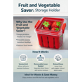 thumbnail image 3 of Dependable Industries Fruit and Vegetable Saver Storage Basket Strawberries Blueberries - Promotes Airflow and Prevents Spoilage Produce Storage Container with Lid BPA-FREE, 3 of 6