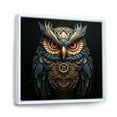 thumbnail image 2 of Designart "The Golden Guardian Owl In Teal And Gold Baroque" Animals Owl Floater Framed Wall Art Prints, 2 of 5