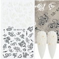 thumbnail image 1 of onlyliua Liquidación Pegatinas En Relieve para Decoración de Uñas, Diseño Tridimensional 5D, Encaje Blanco Hueco, Flores, Apliques para Uñas, 1 of 3