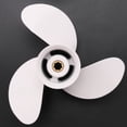 thumbnail image 3 of Boat Propeller 6G1-45943-00-El 8 1/2 X 7 1/2 For Outboard Engine 6-8Hp Aluminum Alloy 3 Blades R Rotation 7 Spline Tooths,1 x Propeller,white, 3 of 5