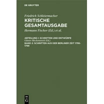 Schriften aus der Berliner Zeit 1796-1799, (Hardcover)