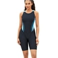 thumbnail image 1 of Beautyin Womens One Piece Swimsuit Boyleg Trainning Suit Racerback Athletic Bathing Suit, 1 of 6