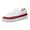 Red, variant on Color Block Platform Fashion Sneakers for Women Trendy Leather Spring Fall Lace up Flatform Walking Flats Casual Shoes