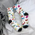 thumbnail image 5 of Pofeuu Summer Print Crew Socks, Adult Running Hiking Socks for Youth and Adult, 5 of 6