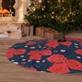 thumbnail image 6 of Sikiie Rose Flower 30-48 inches {designName} Print Christmas Tree Skirt Snowman Xmas Tree Skirt with Edge Christmas Decorations for Holiday Party48", 6 of 7