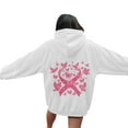 thumbnail image 2 of Cancer Awareness Hoodie 2025 Sparkle Glitter Hoodies with Pockets Hooded Sweatshirt Hoodie Women Pullover, 2 of 6