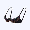 thumbnail image 4 of Quarter Cup Bra Comfort Bra Sports Bras Soft Bras Cupless Bra Open Cup Bra Stretch Bras for Women,Orange,75B, 4 of 4